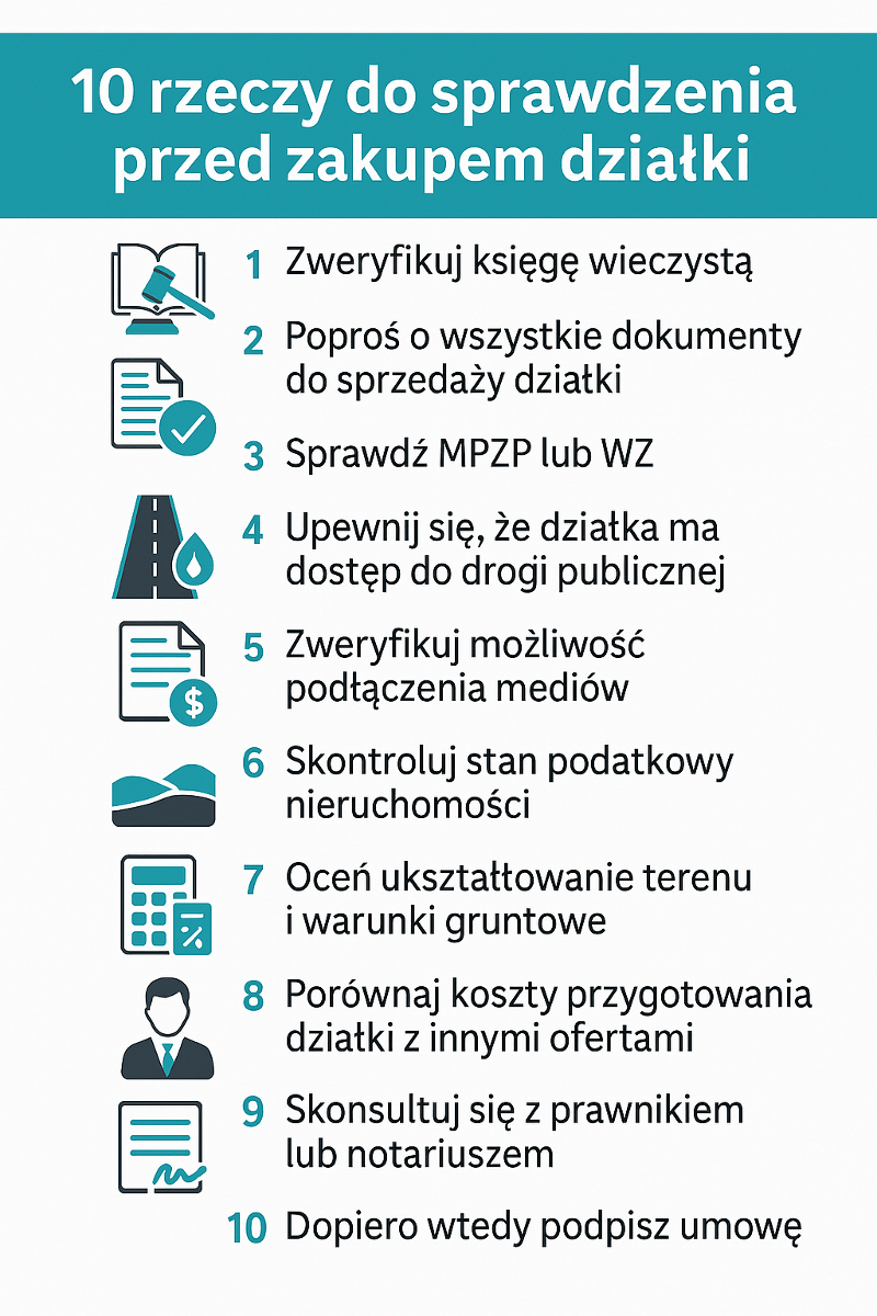 jak sprawdzić działkę przed zakupem - checklista