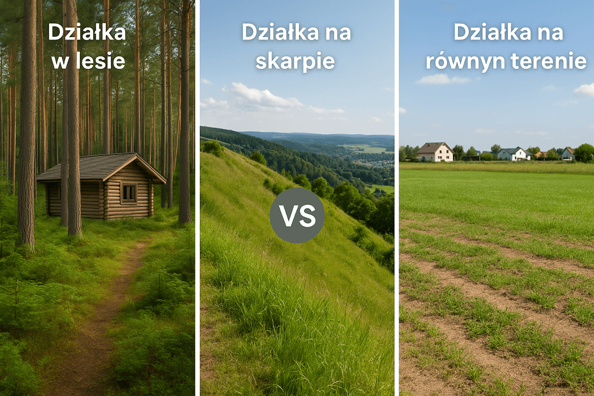 Read more about the article Działka w lesie, działka na skarpie czy działka na równym terenie – jakie ma to znaczenie przy budowie domu ?