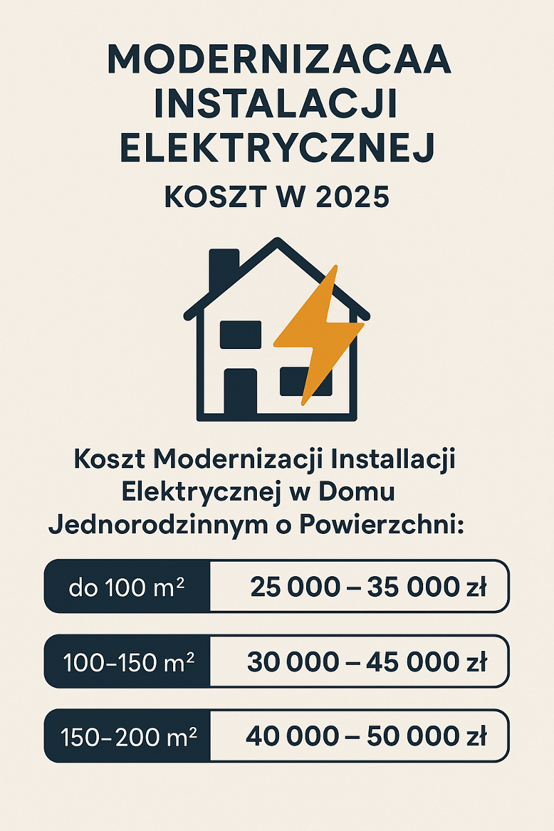 koszty modernizacji instalacji elektrycznej