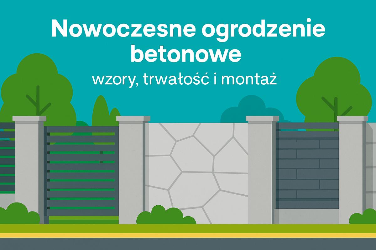Read more about the article Nowoczesne ogrodzenie betonowe: wzory, trwałość i montaż